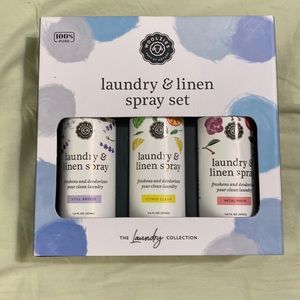 New in box, set of three laundry and linen spray set!